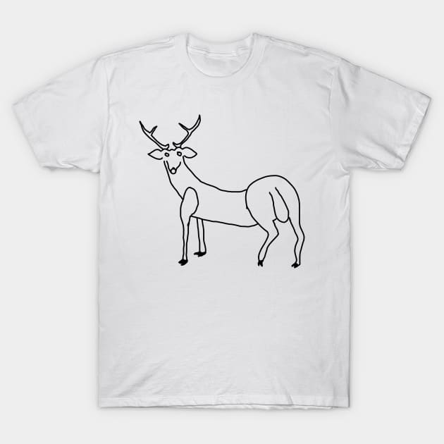 Little Deer Doodle T-Shirt by LochNestFarm